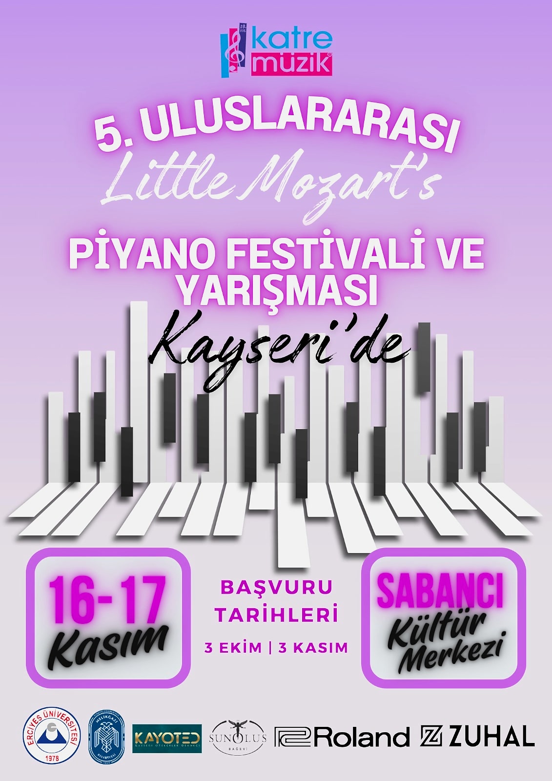 5.ULUSLARARASI  LİTTLE MOZARTS PİYANO FESTİVALİ VE YARIŞMASI